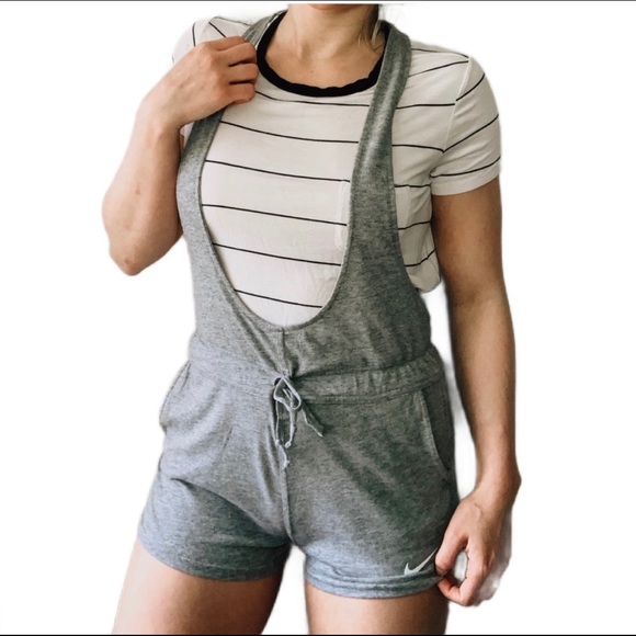 Nike Pants - Nike Gray Athletic Casual Summer Cotton Shortalls
